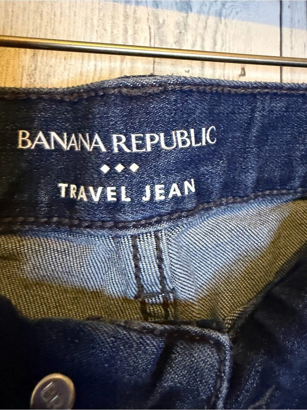 Banana Republic Men's Straight slim fit Jeans in Dark Blue